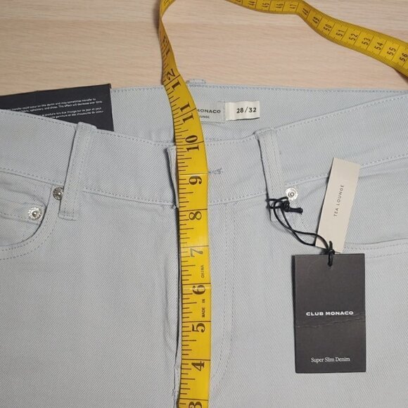NWT CLUB MONACO Super slim Tea Lounge denim pants - Picture 9 of 15